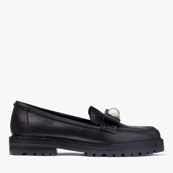 ♠️kate spade Prima Pearl Flat Loafer, Black NIB - Picture 2 of 7